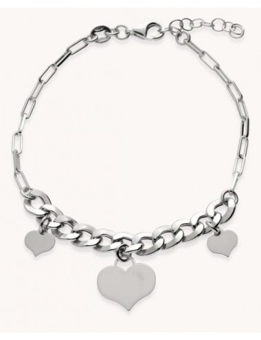 Pulsera  corazones barbada...