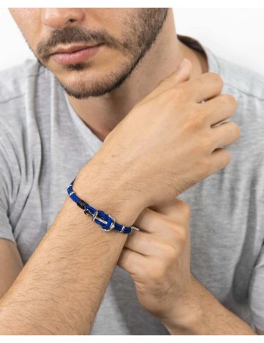 Pulsera   ancla cordón azul...