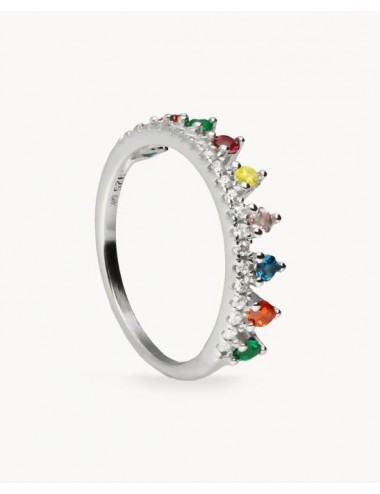 Anillo  corona multicolor...