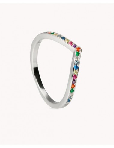 Anillo  corona de colores...