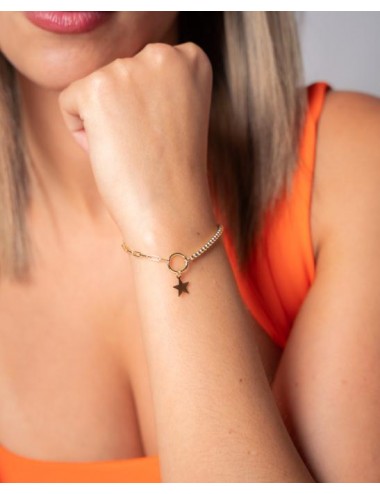 Pulsera  estrella eslabones...