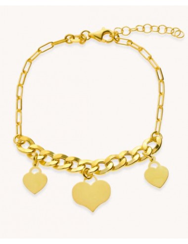 Pulsera  corazones barbada...