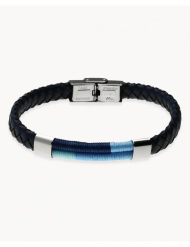 Pulsera   hilda cuero azul...