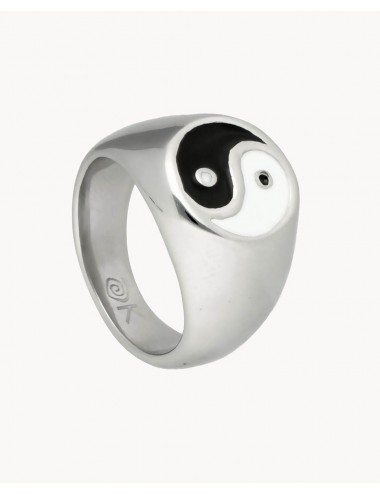 Anillo   ying yang de acero...