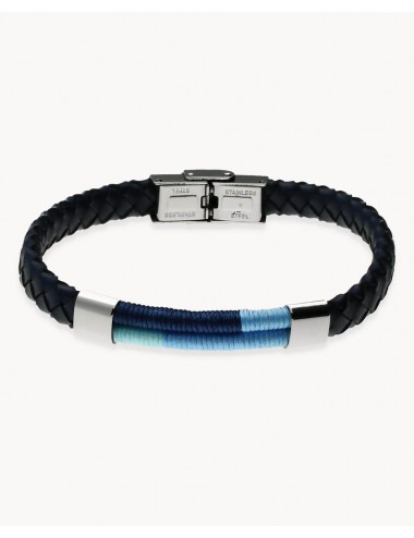 Pulsera   hilda cuero azul...