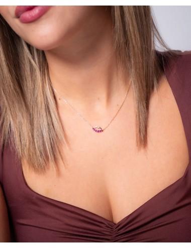 Collar  labios fucsia de...