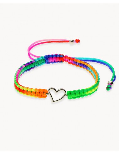 Pulsera  corazón macramé...