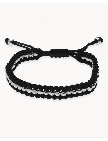 Pulsera   hilada negro de...