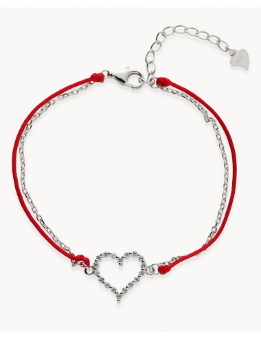 Pulsera  hilo rojo corazón...