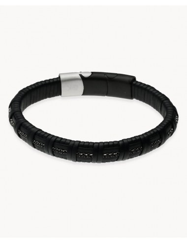 Pulsera   brillo negro con...